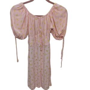 Revolve Faithfull the Brand Dress Womens Size 4 Pink Thea Mini in Luda Floral